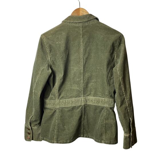 Jones Sport Green Corduroy Button Front Jacket Women's Size Large - Picture 2 of 8